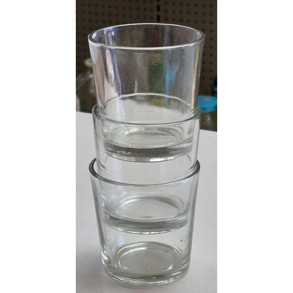 Clear Glass Tumblers for Drinks or Candles Set 3 - Picture 6 of 6